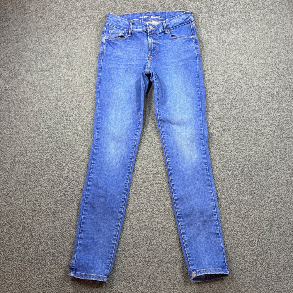 Old Navy Jeans Womens 4 Blue Rockstar Built-In Sculpt Skinny Mid Rise Stretch